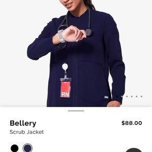 Figs Ballery Medium scrub jacket navy